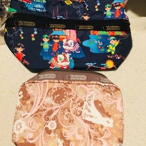 NWT - 2 LE retired Disney Lesportsac cosmetic bags